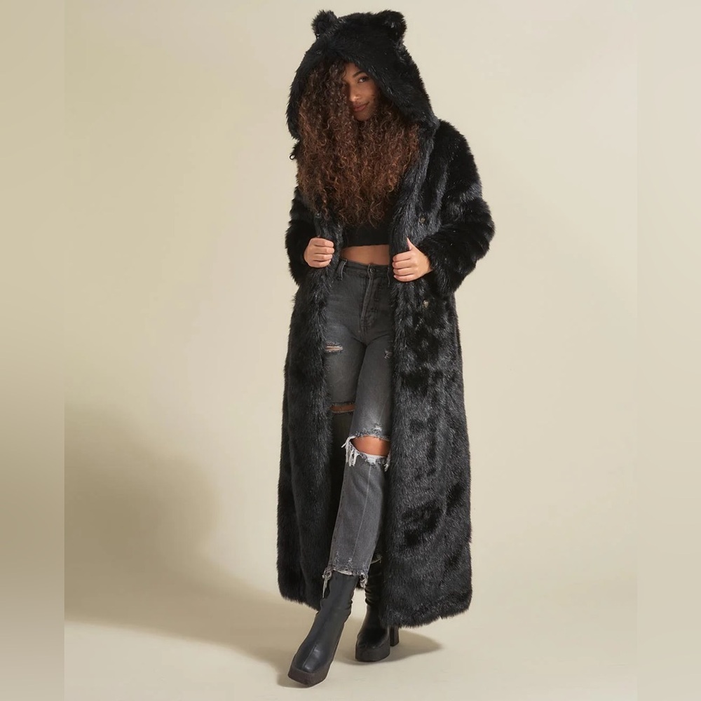 Spirithoods Black Panther Classic Long Faux Fur Coat